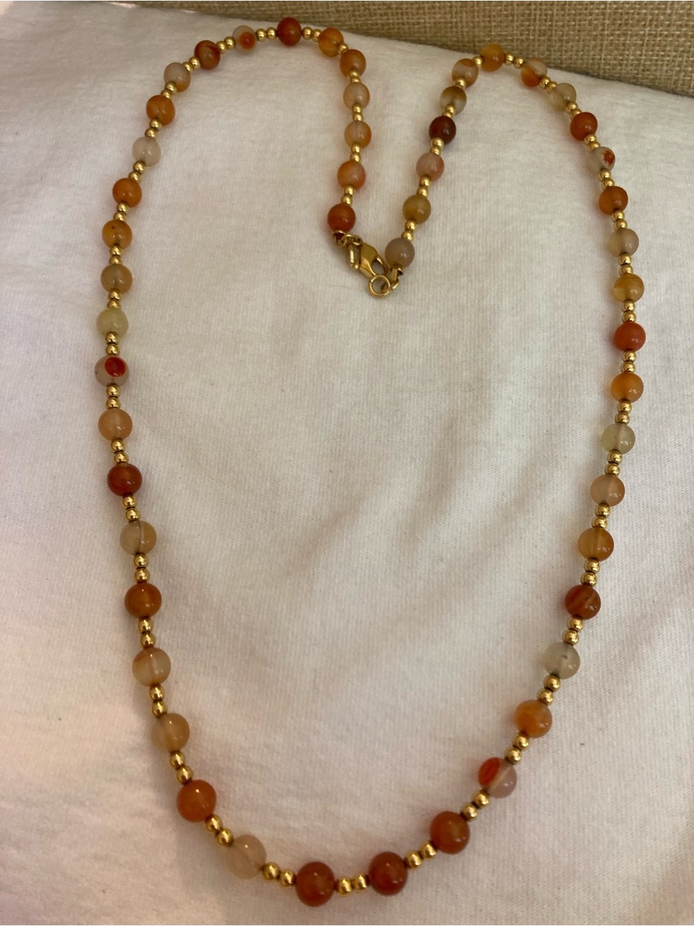 Monet Signed Vintage Beaded
earth Toned Fall Colored Beads Necklace - Picture 6 of 6